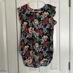 Premise Womens Medium Floral Tropical Sleeveless Top